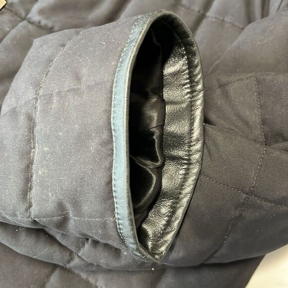 Vintage Peter Elliot | Mens Black Quilted Puffer Flannel Long Winter Coat - Picture 11 of 11